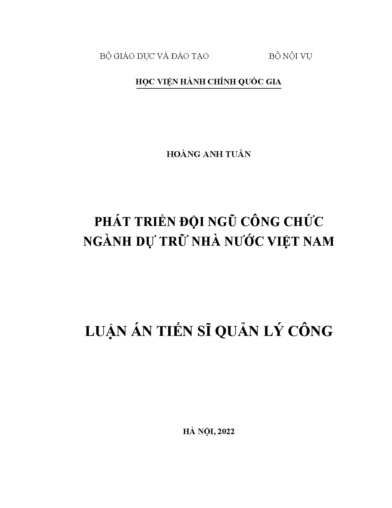 Phát triển đội ngũ công chức ngành Dự trữ Nhà nước