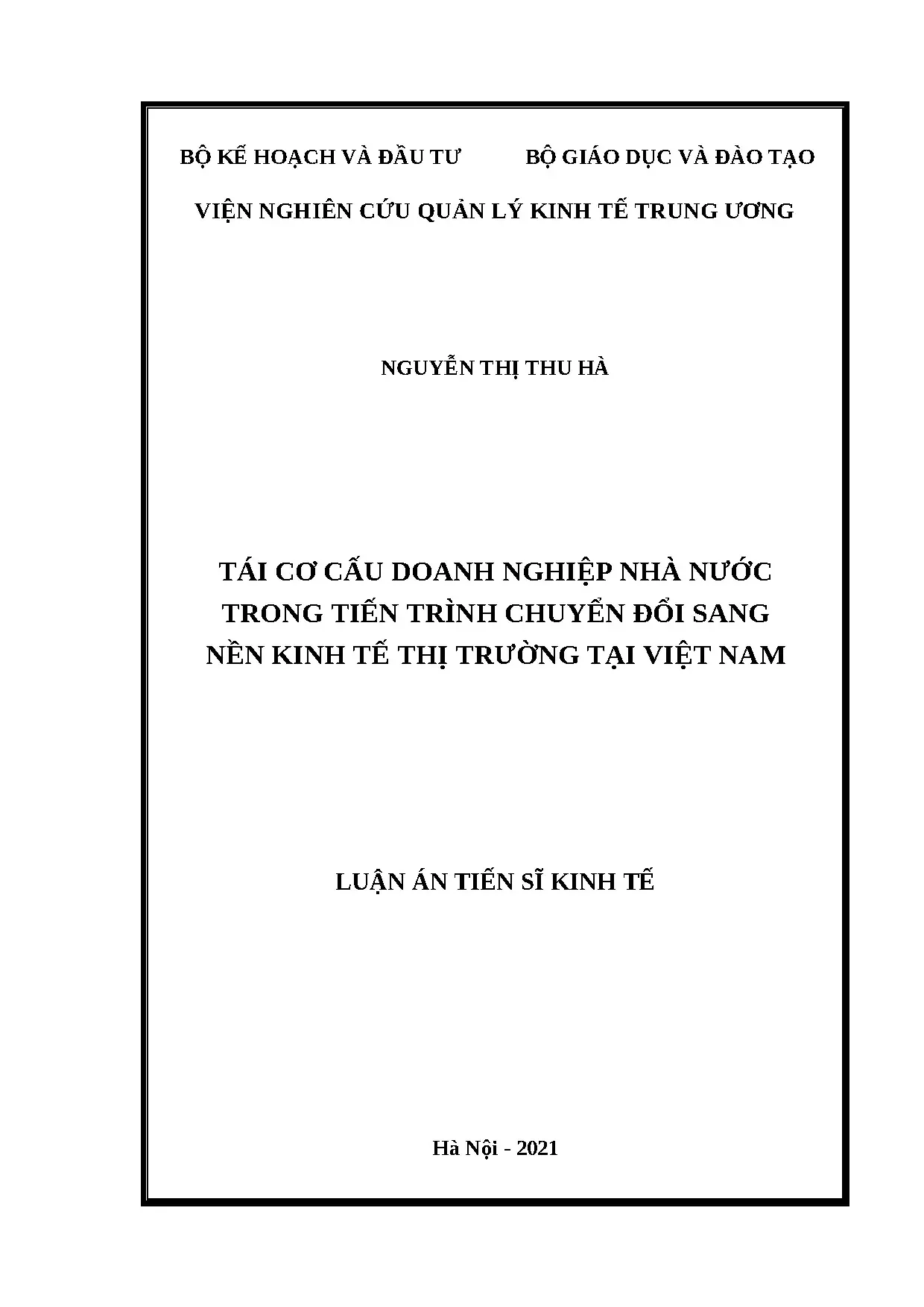 Tái cơ cấu DNNN tại Việt Nam: Chuyển đổi sang kinh tế thị trường