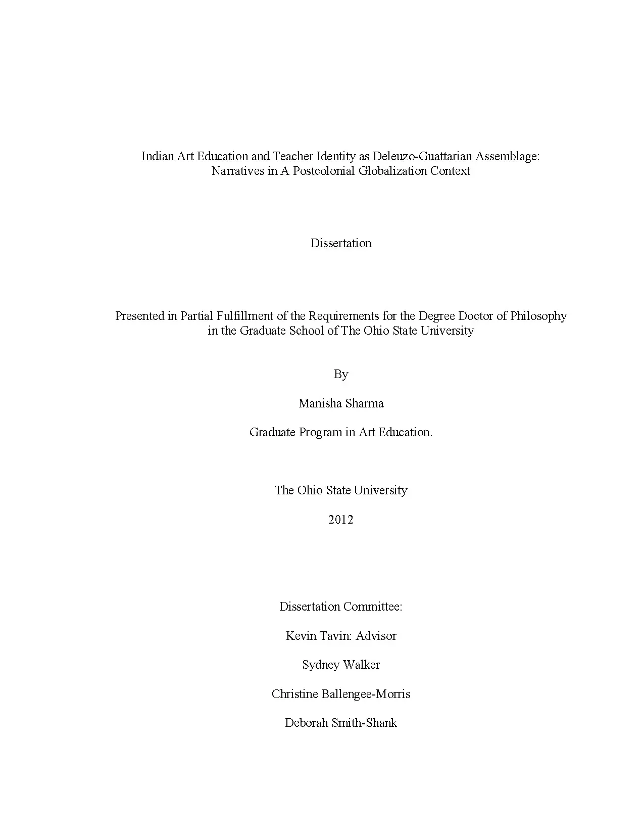 Bản sắc nhà giáo dục nghệ thuật Ấn Độ & Deleuze-Guattari