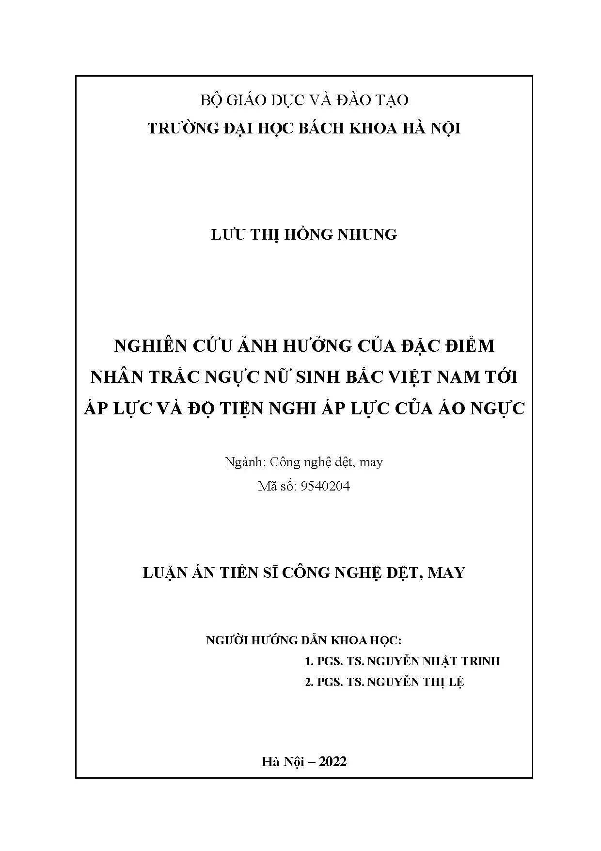 Nhân trắc ngực nữ sinh Bắc Việt Nam và ảnh hưởng đến áo ngực
