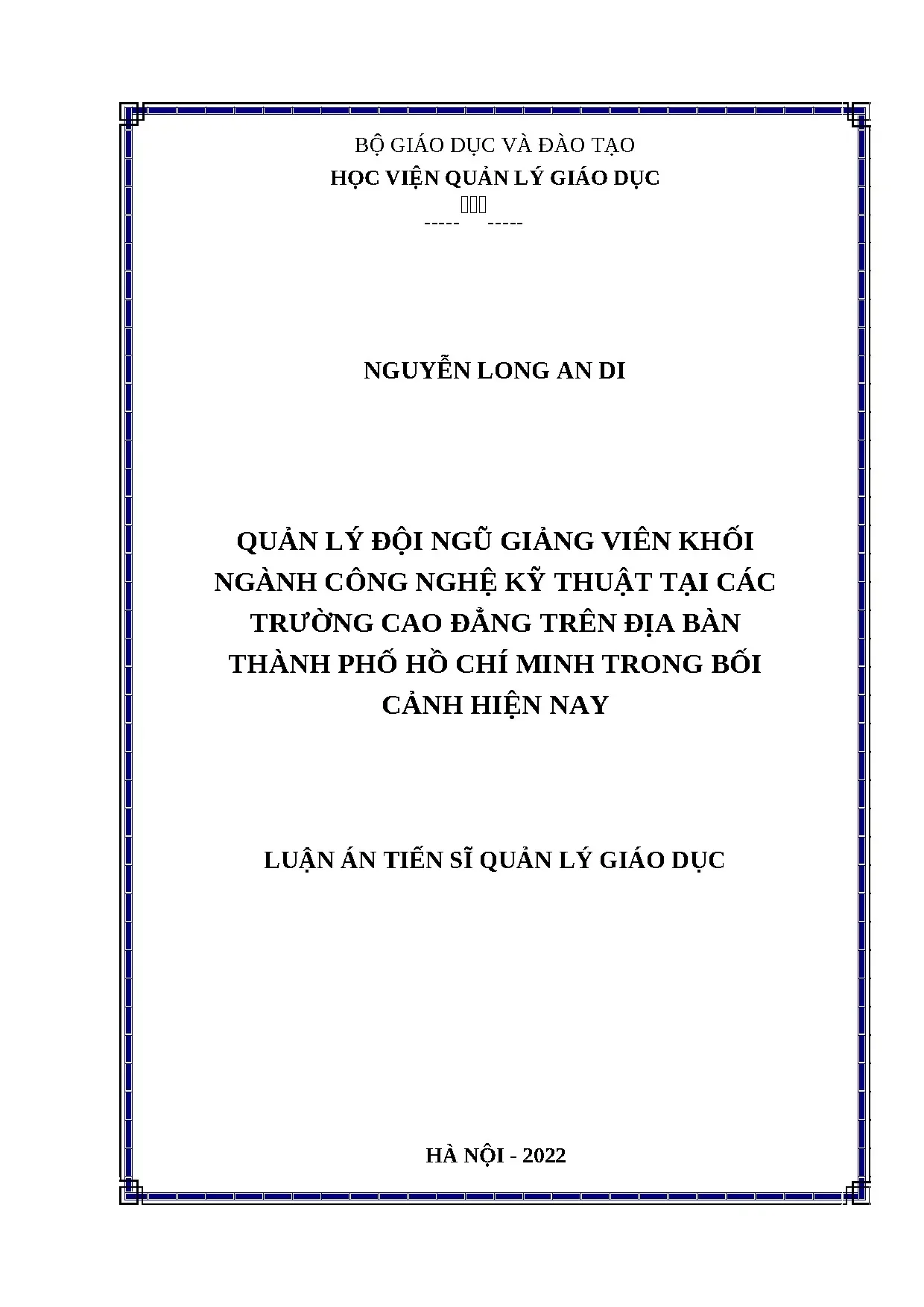 Quản lý giảng viên CNTT cao đẳng TP.HCM