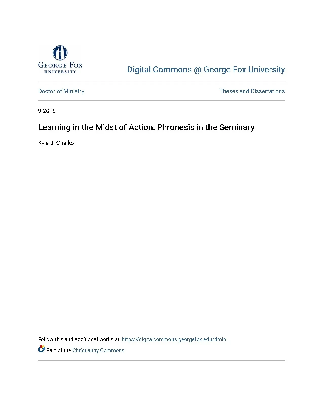 Learning in the midst of action phronesis in the seminary