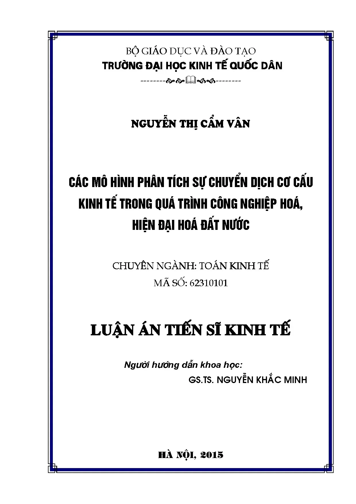 Nghiên cứu chuyển dịch cơ cấu kinh tế trong công nghiệp hóa hiện đại hóa