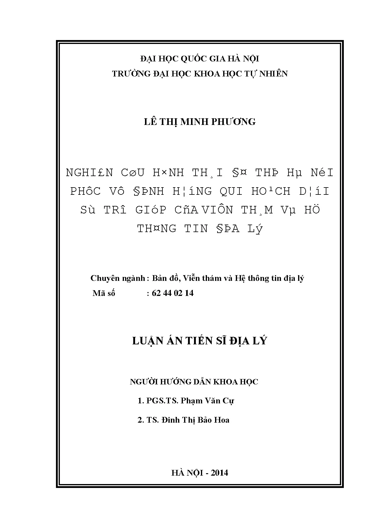 Luận án tiến sĩ nghiên cứu hình thái đô thị hà nội phục vụ đ