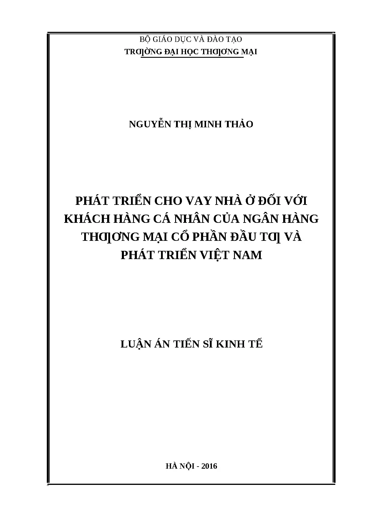 Phát triển cho vay nhà ở cá nhân BIDV
