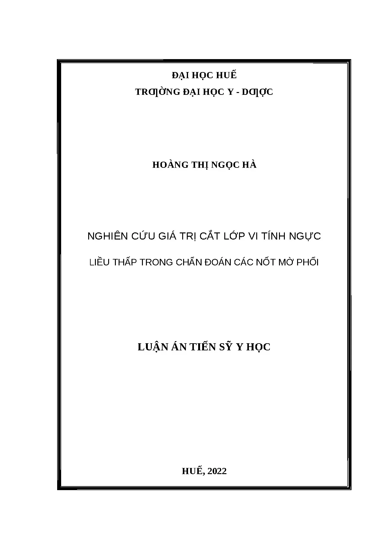Giá trị CLVT ngực liều thấp trong chẩn đoán nốt mờ phổi
