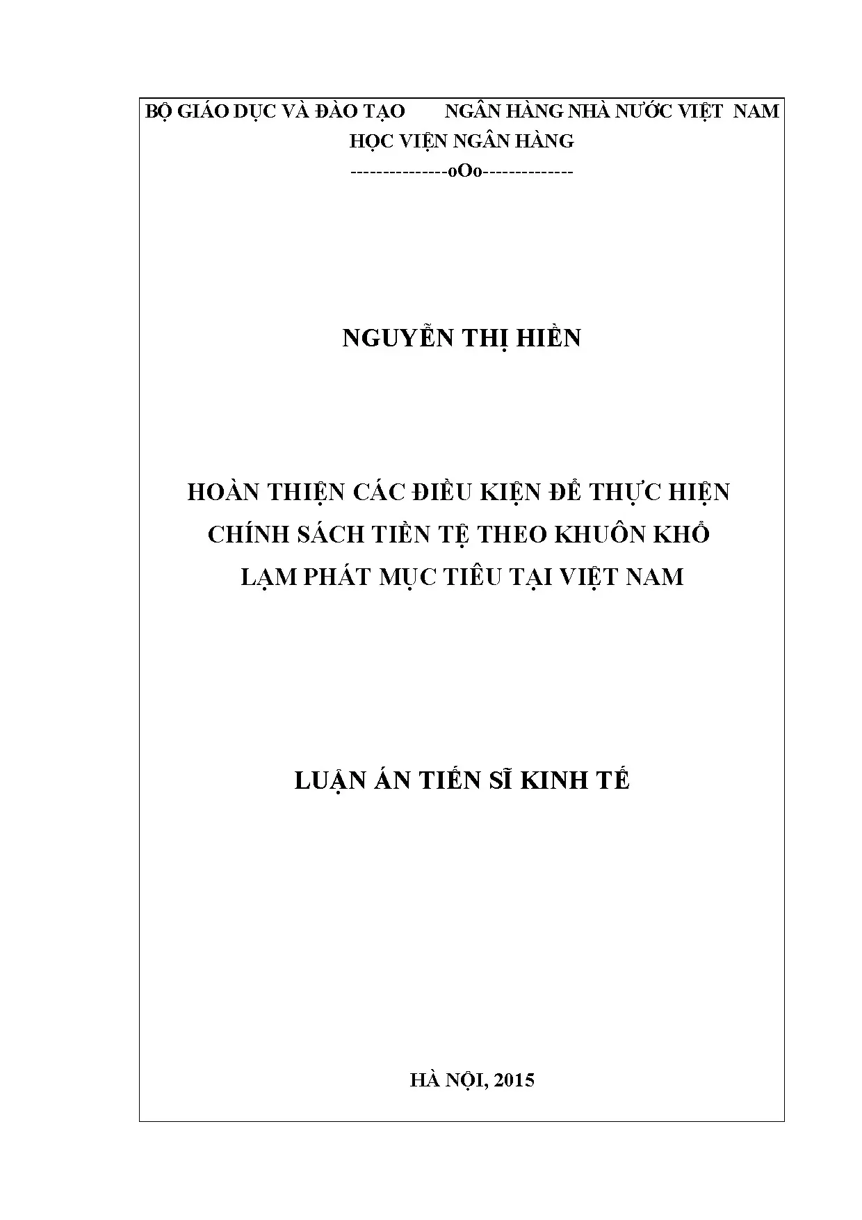 Luận án tiến sĩ kinh tế hoàn thiện các điều kiện để áp dụng