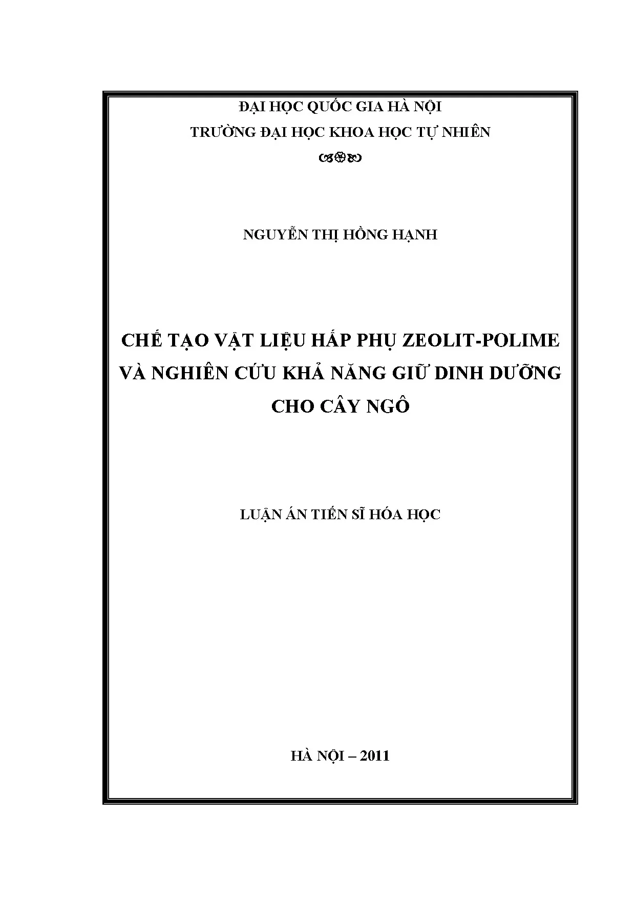 Vật liệu Zeolit-Polime: Giữ dinh dưỡng cây ngô hiệu quả