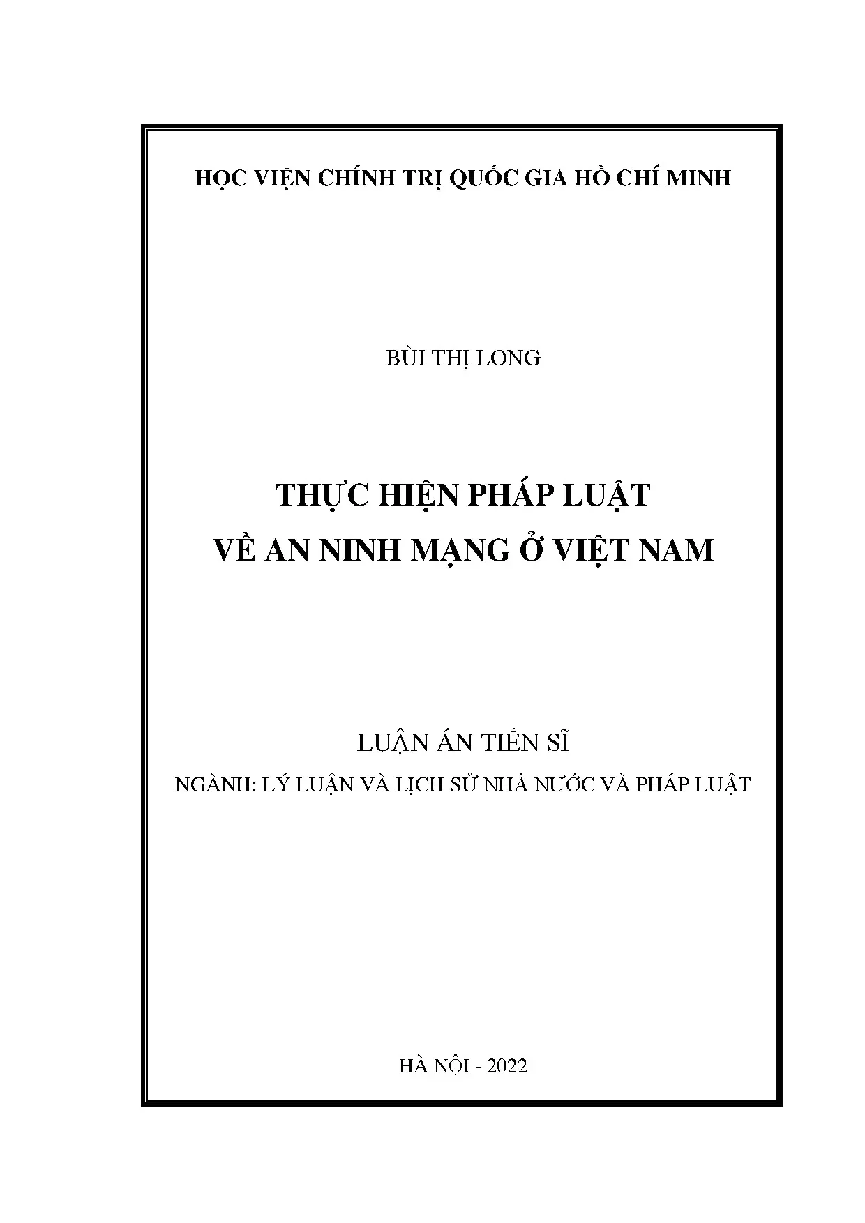 Thực hiện pháp luật an ninh mạng tại Việt Nam