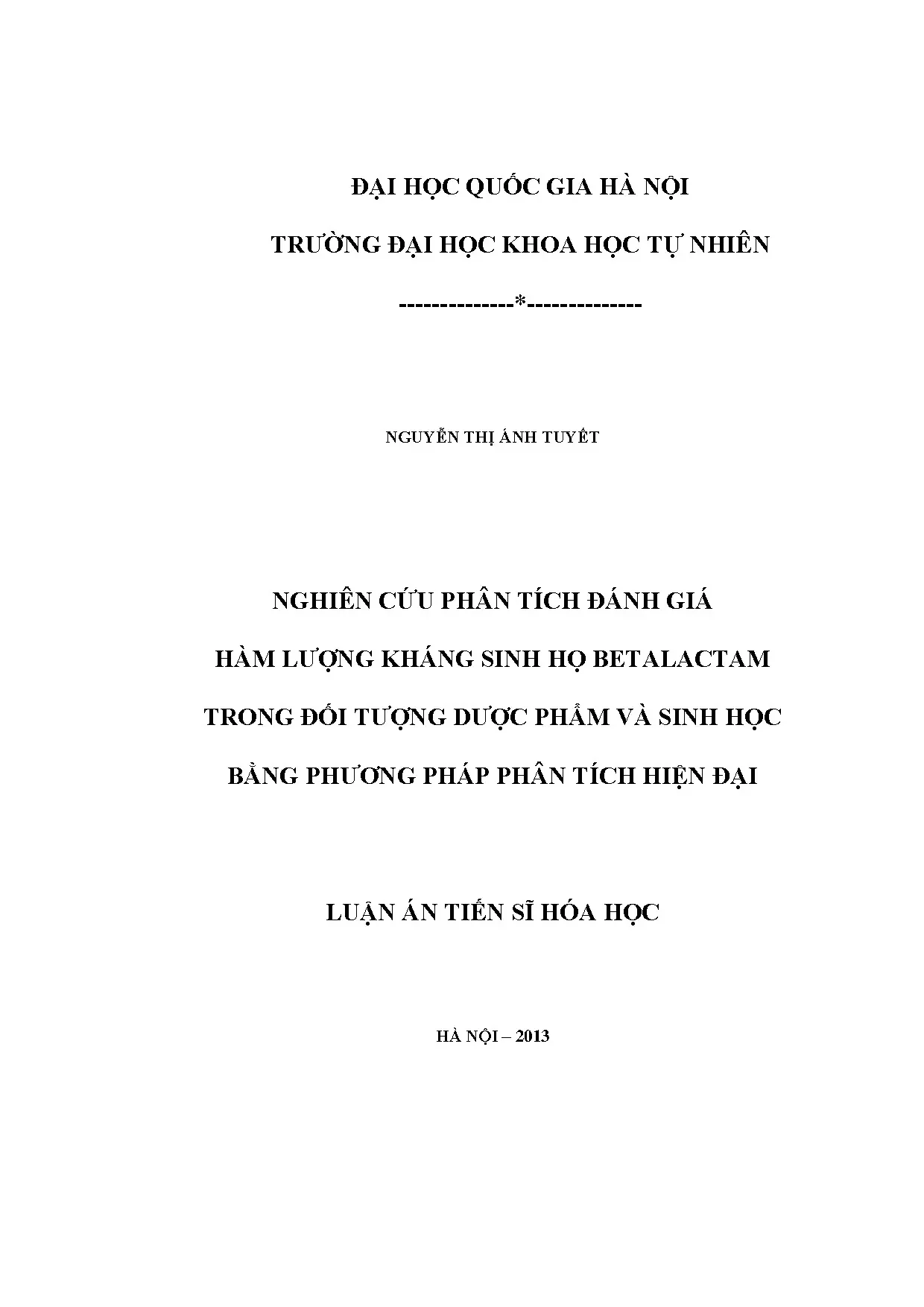 Luận án tiến sĩ nghiên cứu phân tích đánh giá hàm lượng khán