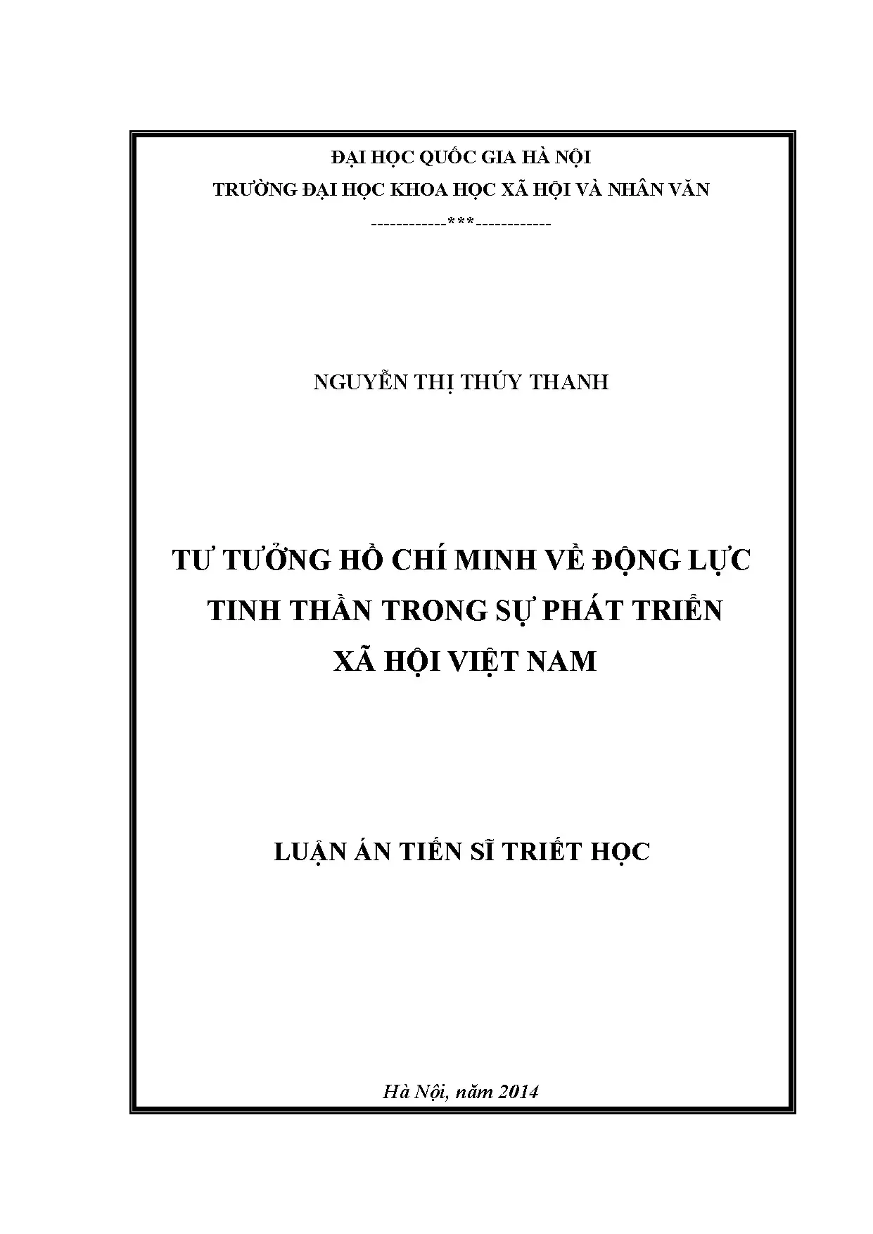 Tư tưởng Hồ Chí Minh về động lực tinh thần