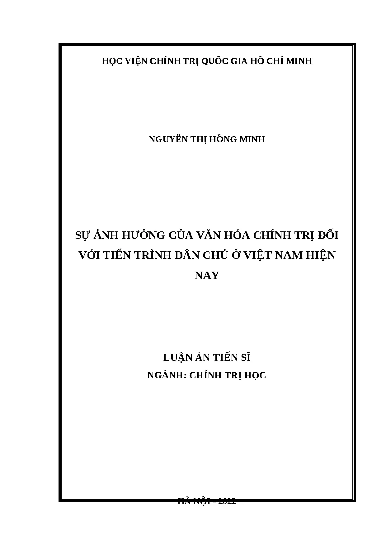 Luận án nguyễn thị hồng minh