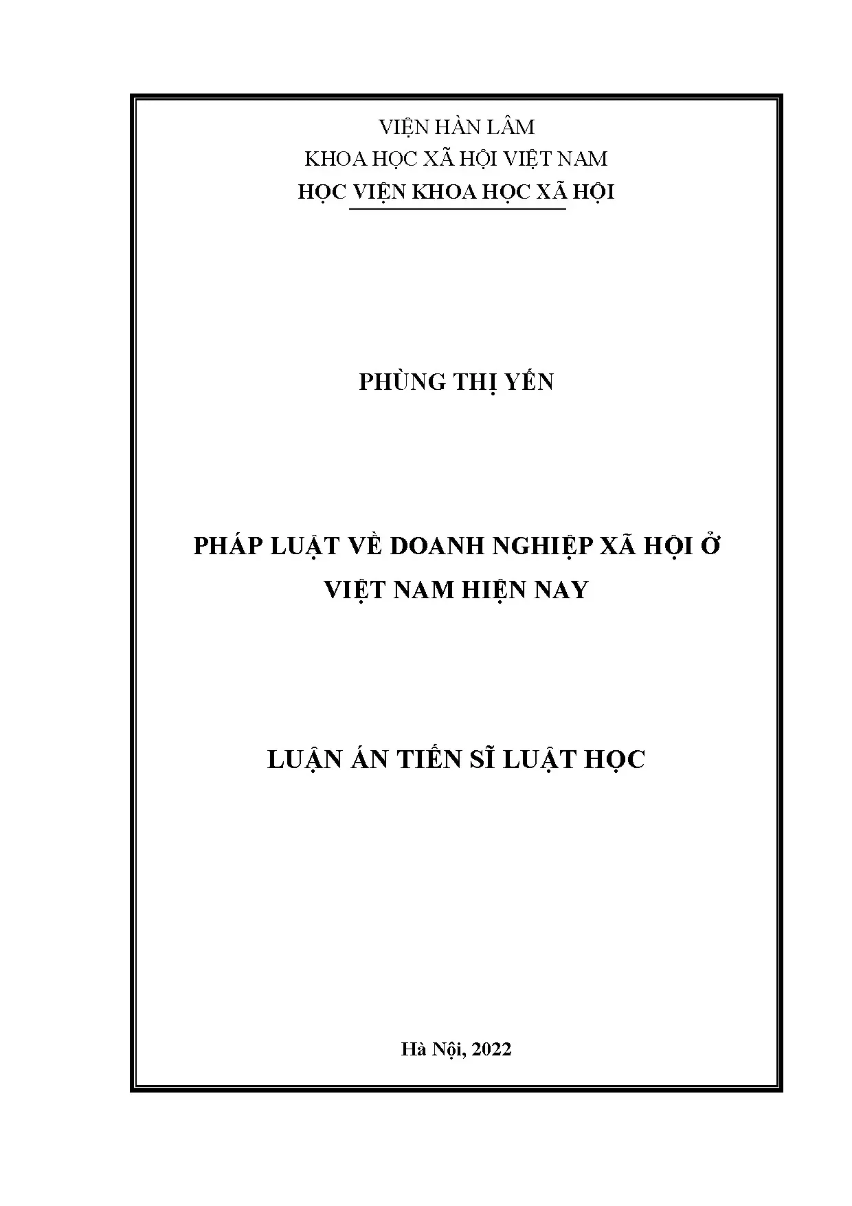 Pháp luật về doanh nghiệp xã hội ở việt nam hiện nay