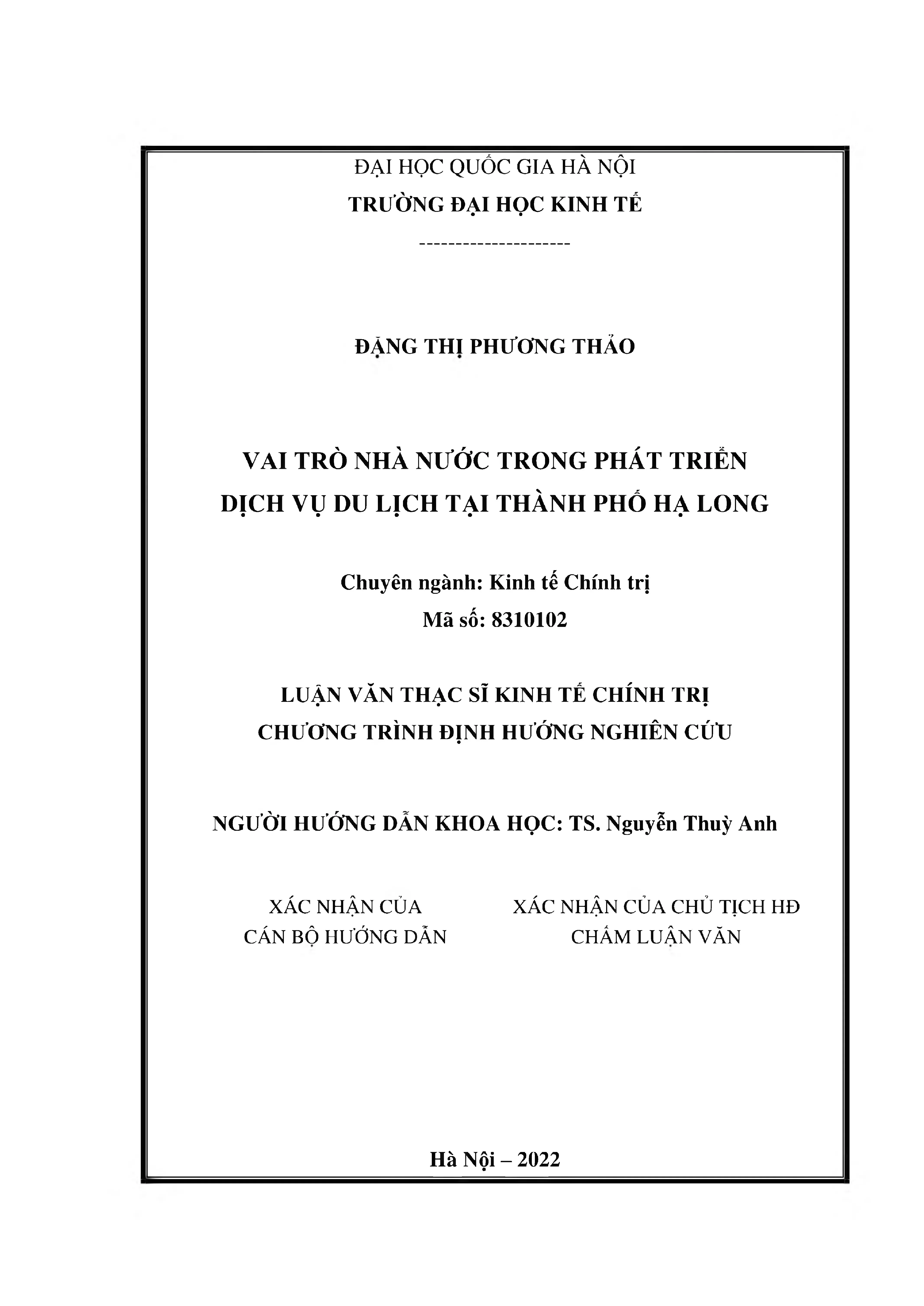 Vai trò Nhà nước trong du lịch Hạ Long