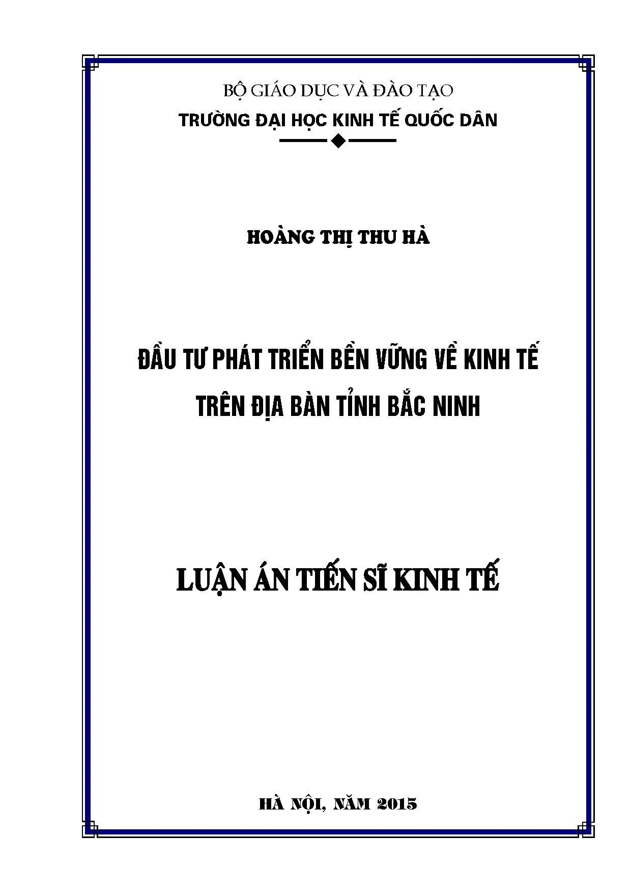 Đầu tư phát triển kinh tế bền vững Bắc Ninh