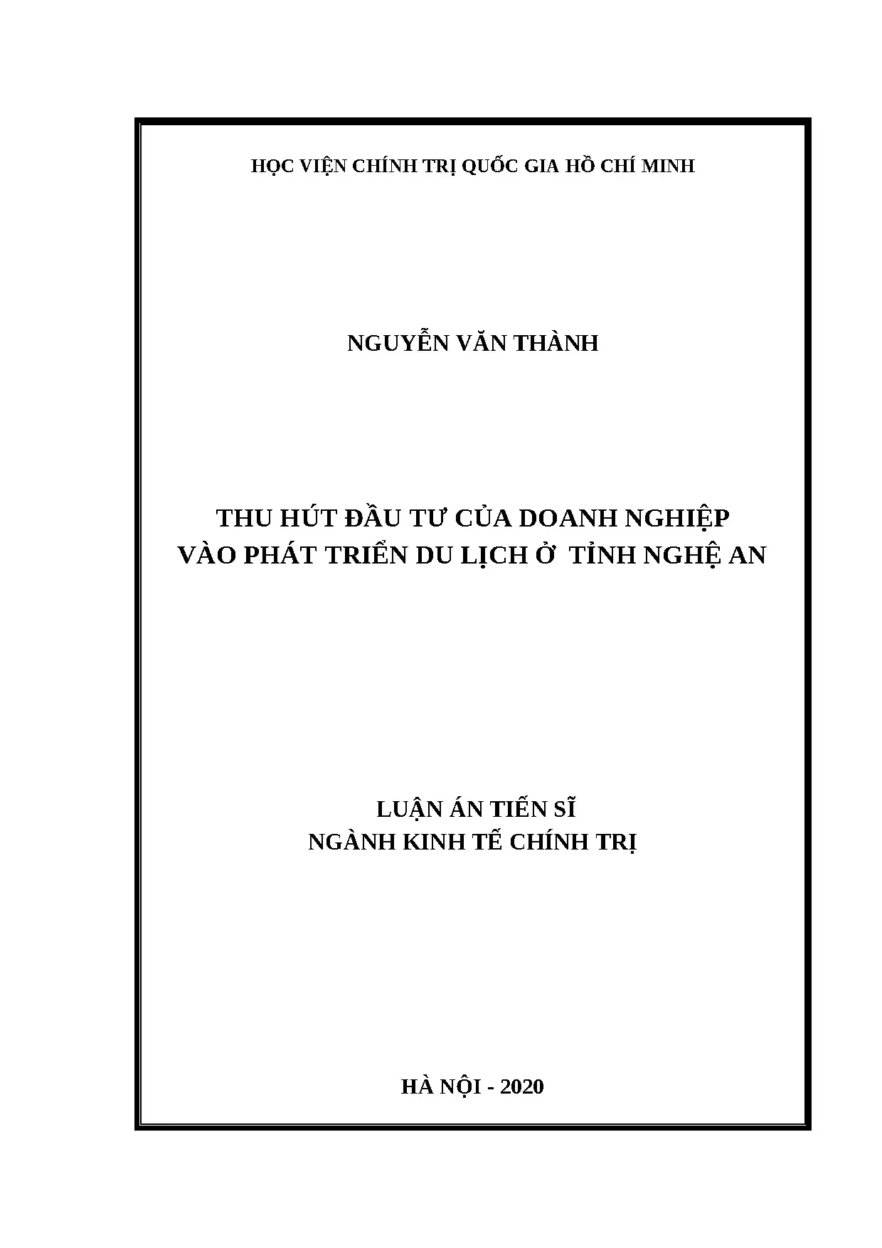 Luận án nguyễn văn thành