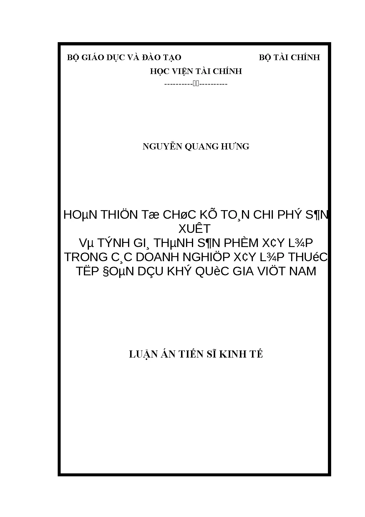 Luận án tiến sĩ kinh tế hoàn thiện tổ chức kế toán chi