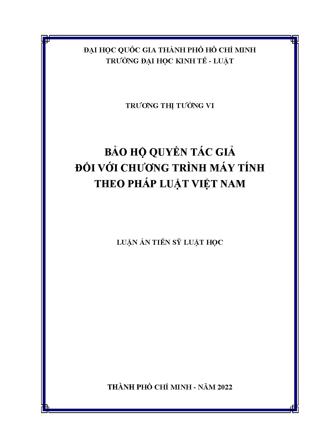 Bảo hộ quyền tác giả chương trình máy tính Việt Nam