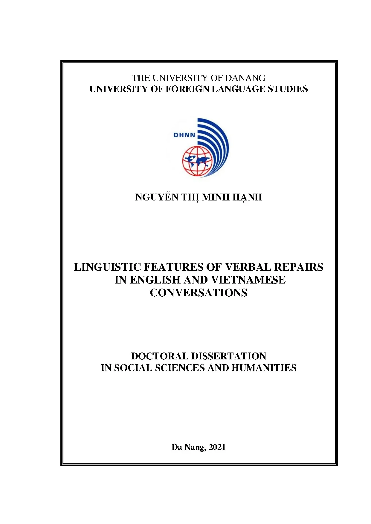 Đặc điểm Ngôn ngữ Lời Điều chỉnh Hội thoại Anh-Việt