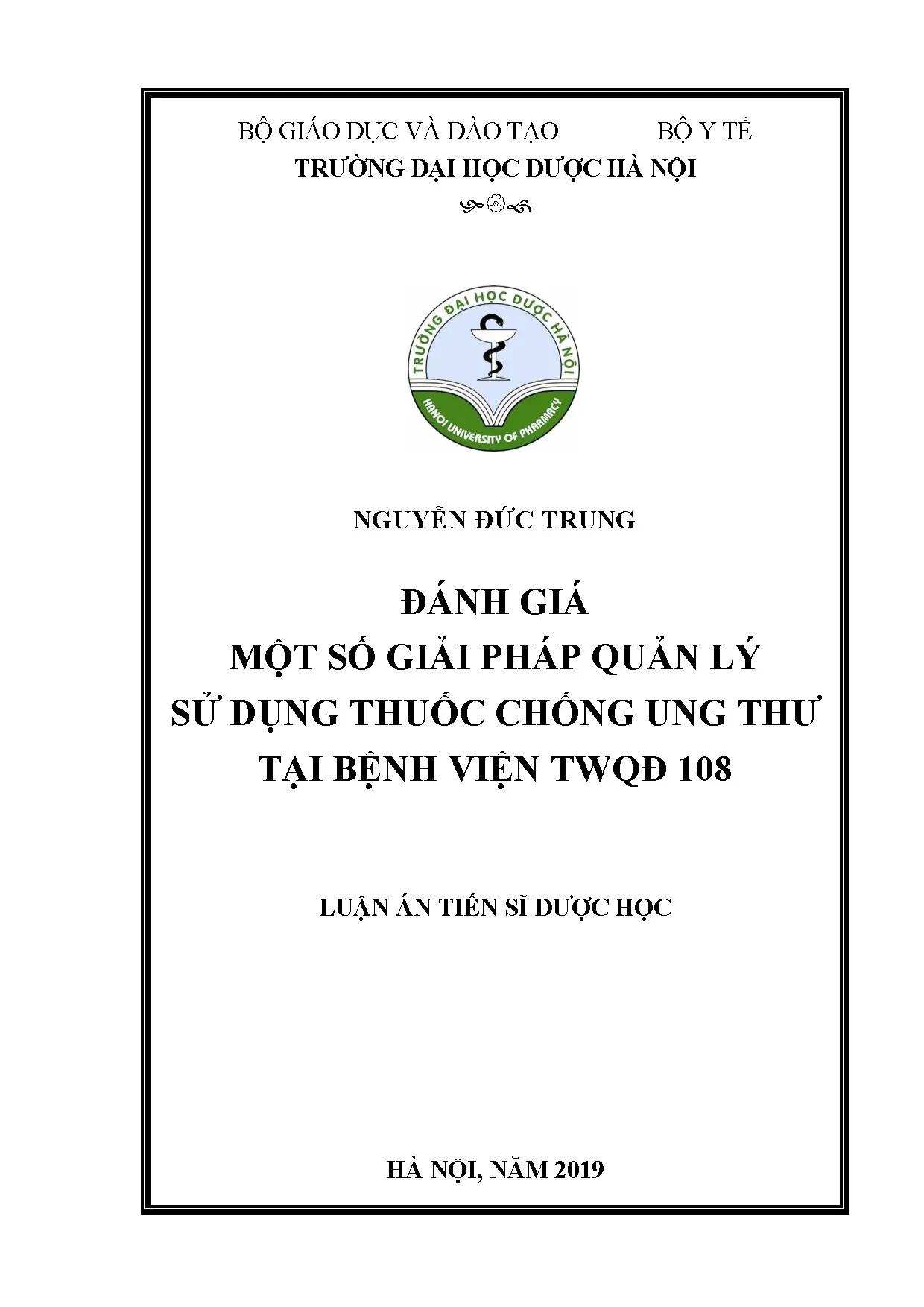Luận án tiến sĩ đánh giá một số giải pháp quản lý sử dụng th