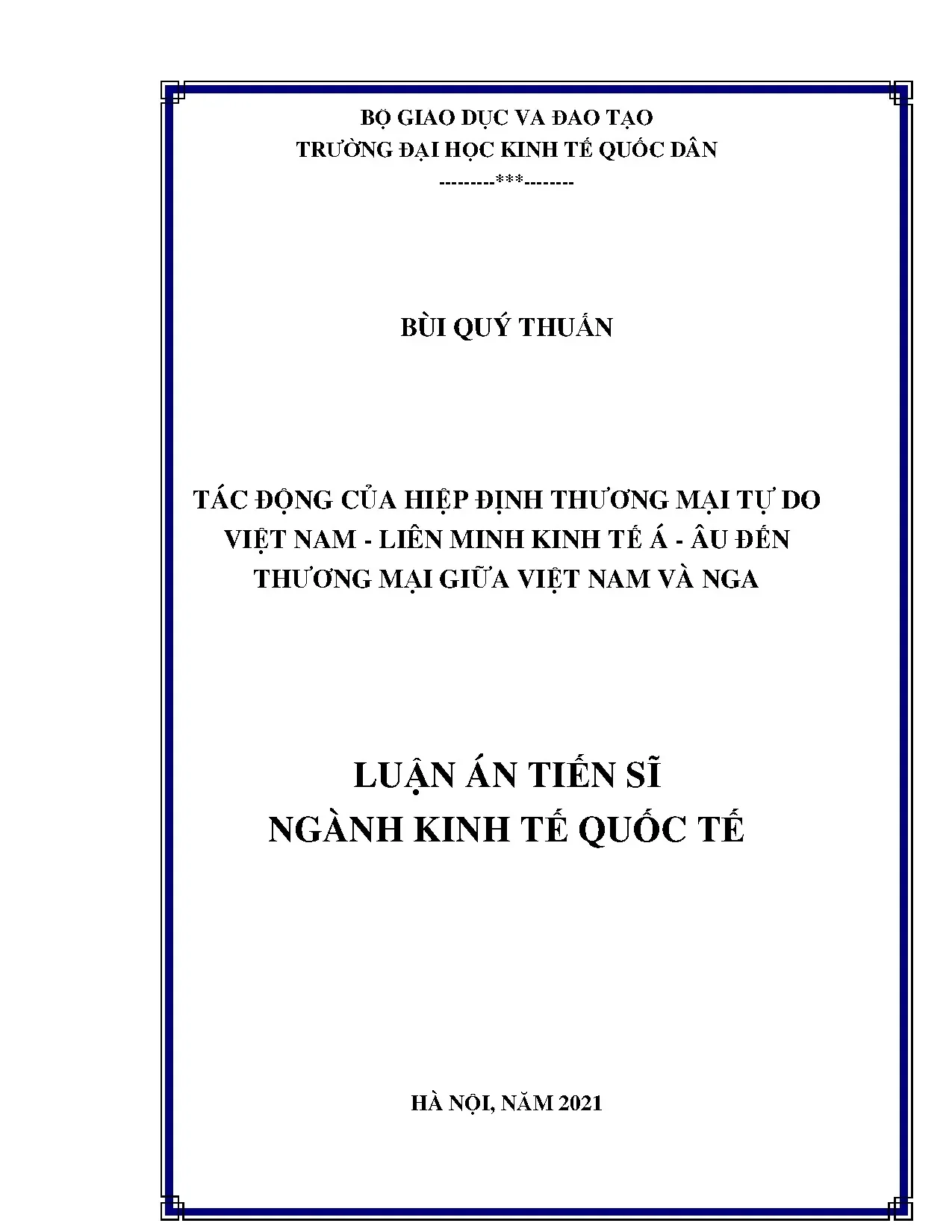 Tác động FTA Việt Nam - EAEU đến thương mại Việt - Nga