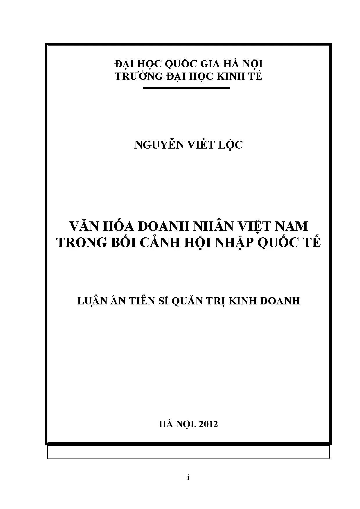 Văn hóa Doanh nhân Việt Nam trong bối cảnh hội nhập quốc tế