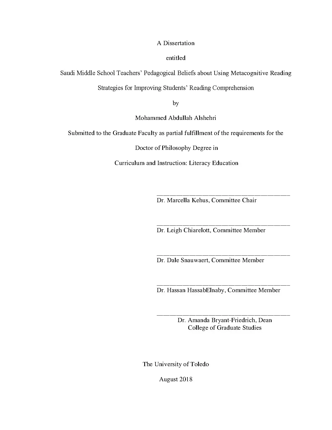 M alshehri metacognitive dissertation