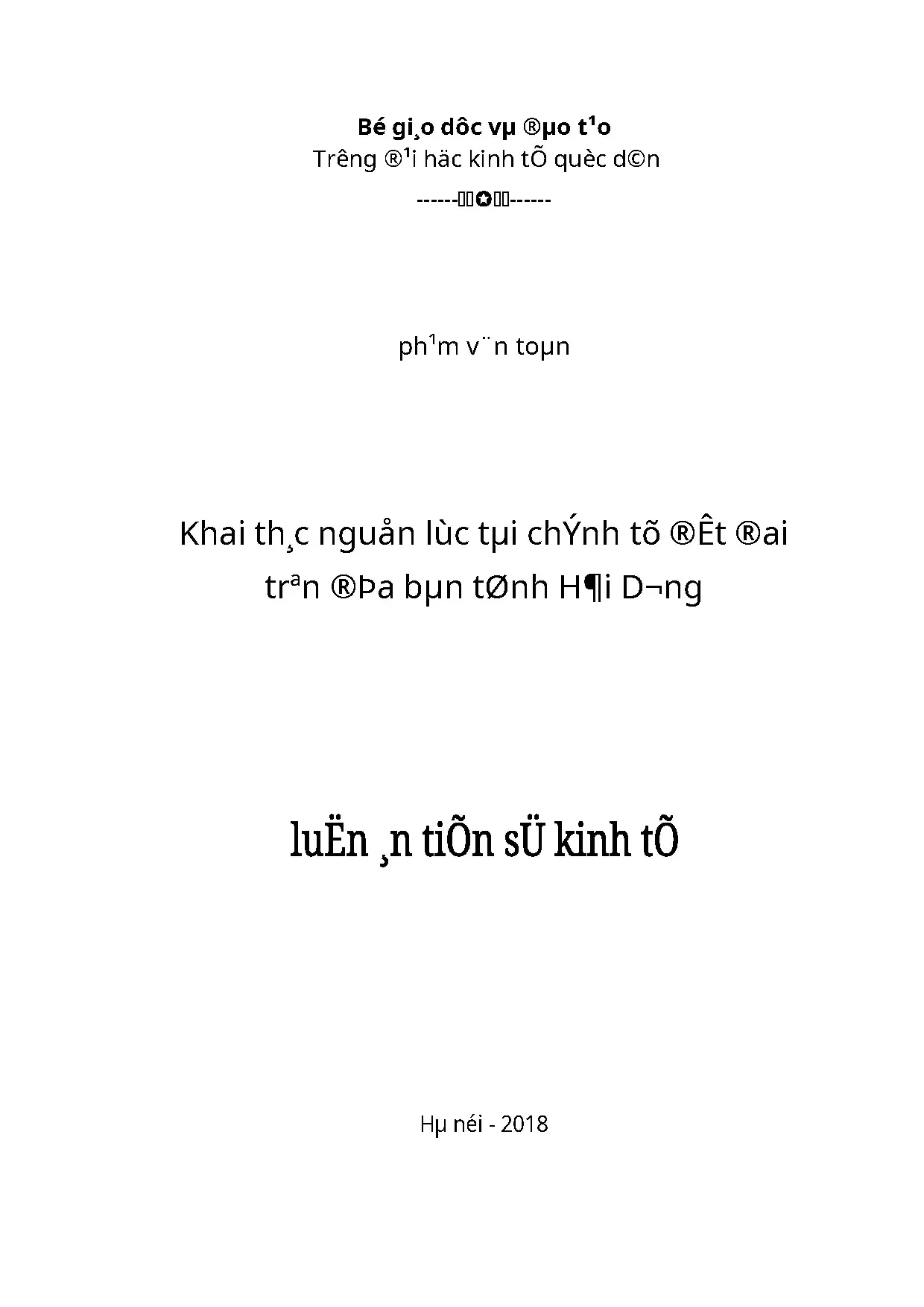 Khai thác tài chính từ đất đai tại Hải Dương: Luận án tiến sĩ