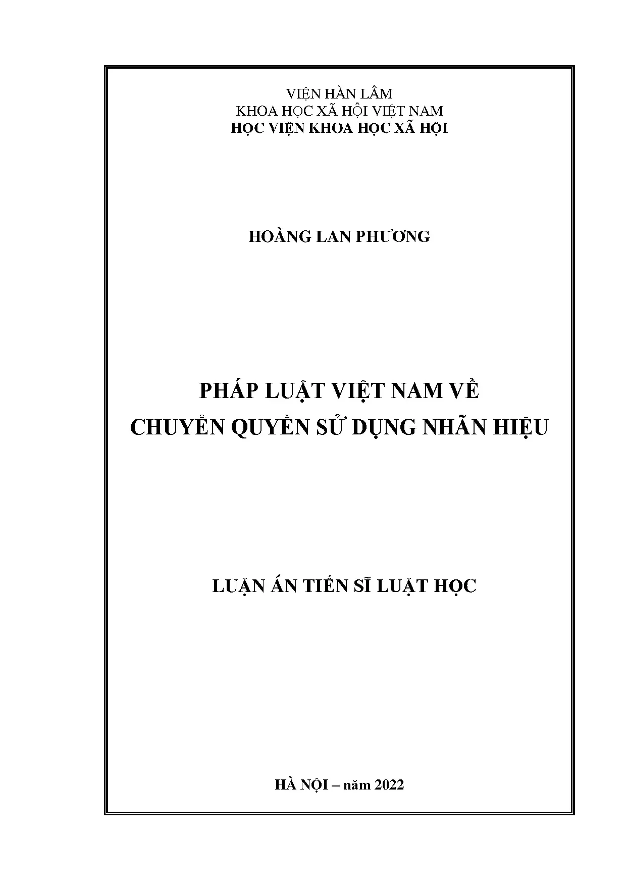 Pháp luật việt nam về chuyển quyền sử dụng nhãn hiệu