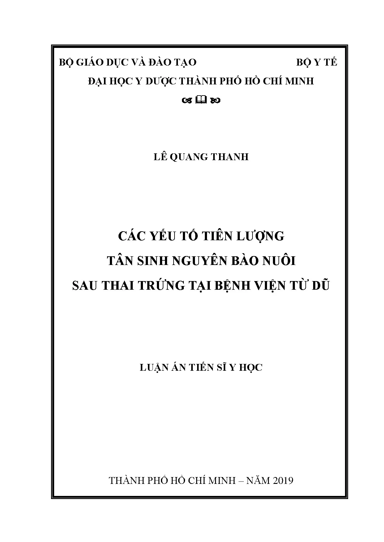 Luận án tiến sĩ các yếu tố tiên lượng tân sinh nguyên bào nu