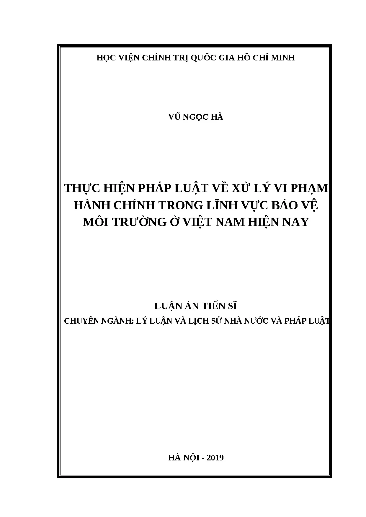 Luận án vũ ngọc hà