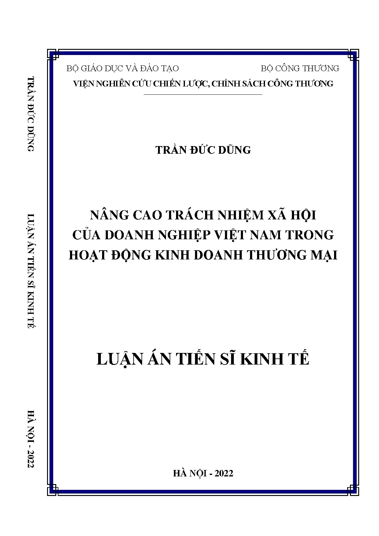 Trách nhiệm xã hội doanh nghiệp Việt Nam trong kinh doanh thương mại