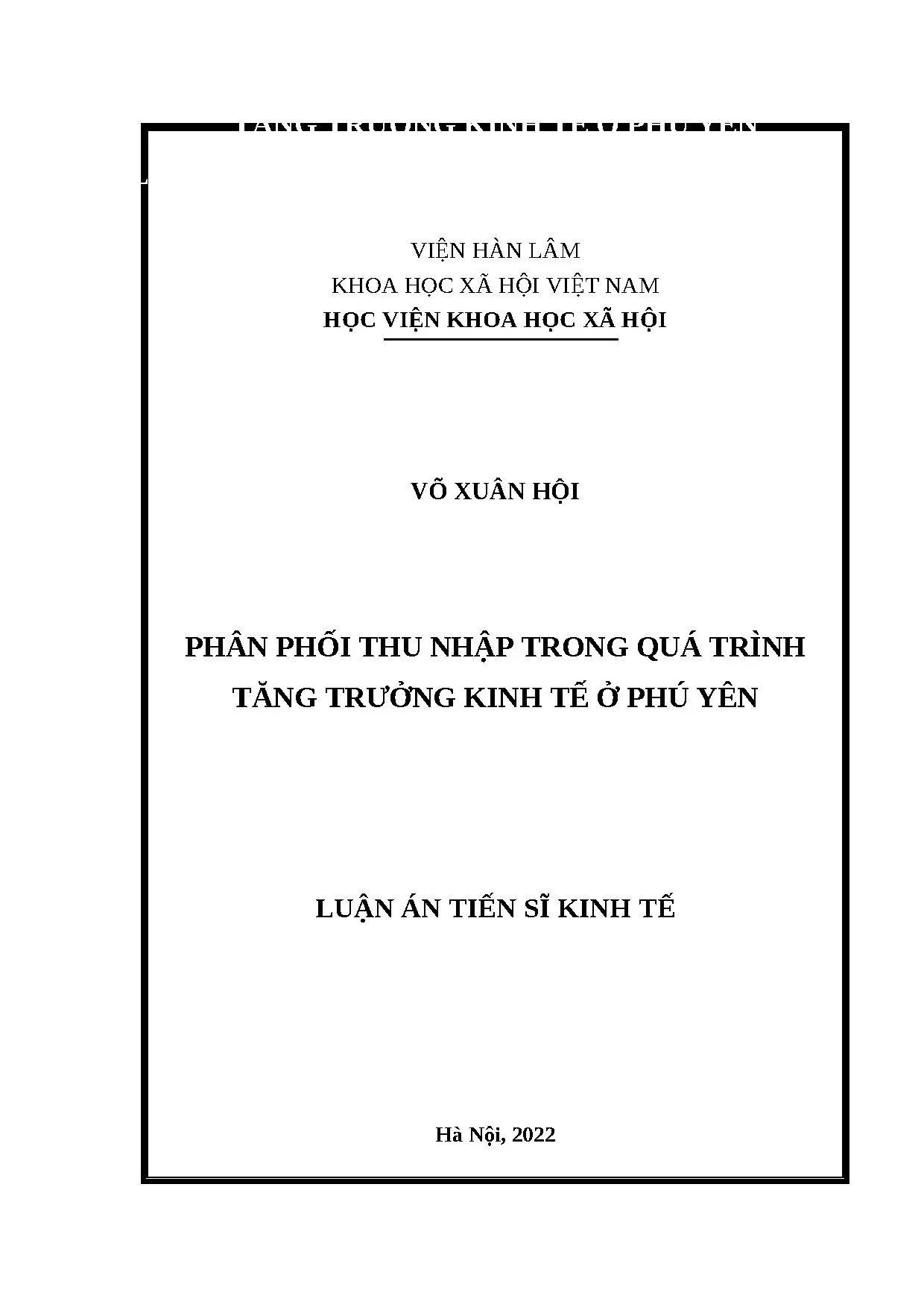 Phân phối thu nhập & tăng trưởng kinh tế Phú Yên