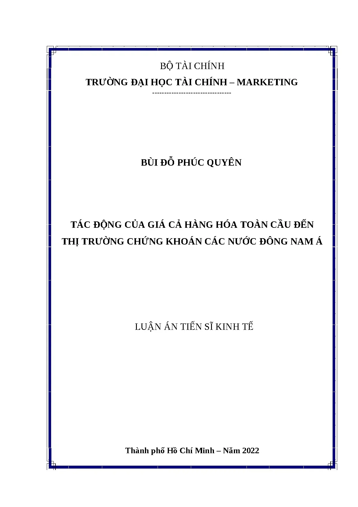 Giá hàng hóa toàn cầu và chứng khoán Đông Nam Á