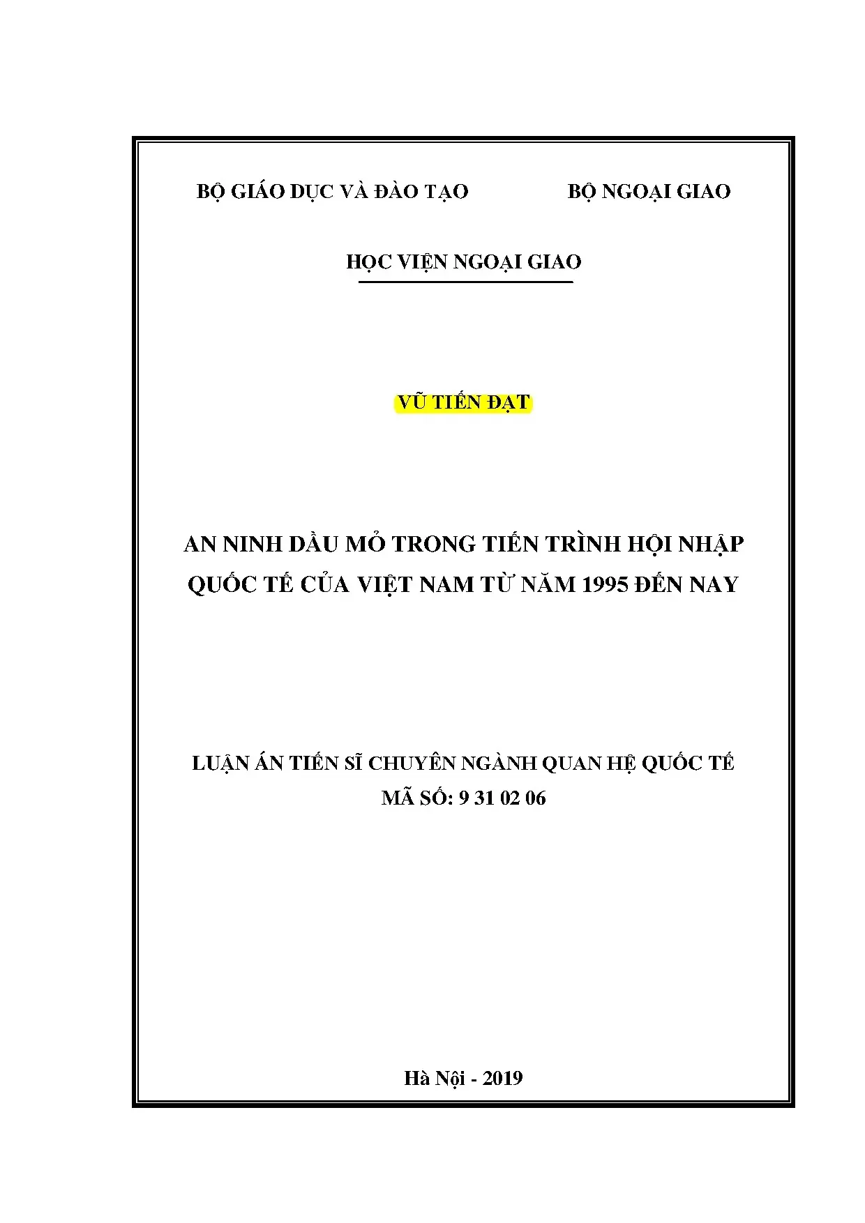 An ninh dầu mỏ Việt Nam hội nhập quốc tế