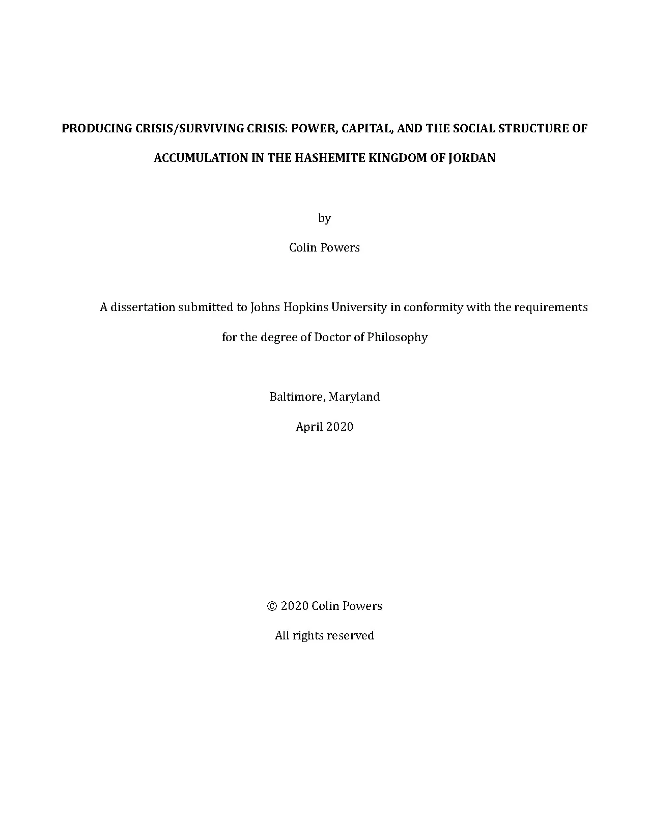 Powers dissertation 2020