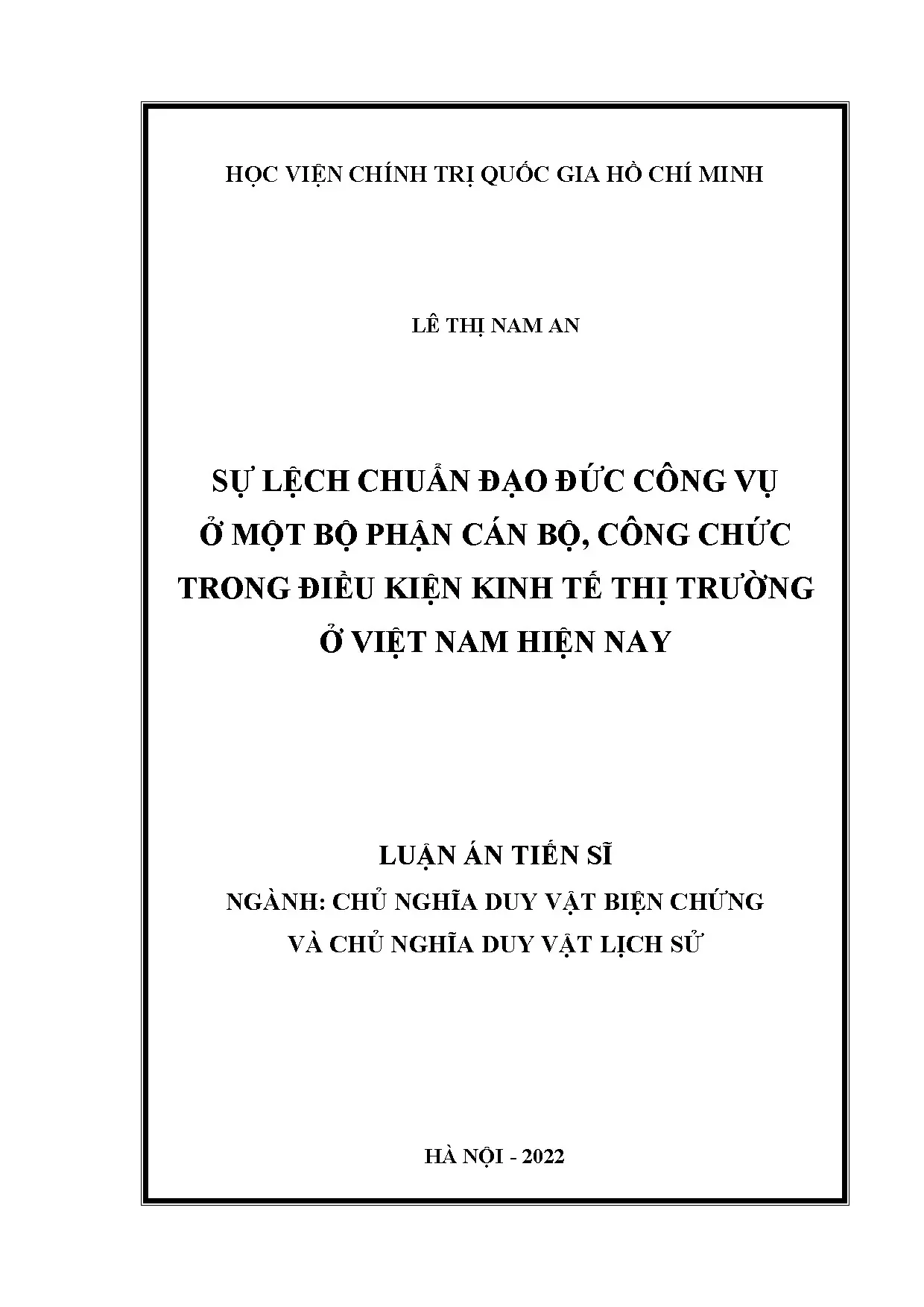 Sự lệch chuẩn đạo đức công vụ ở một bộ phận cán bộ công chức