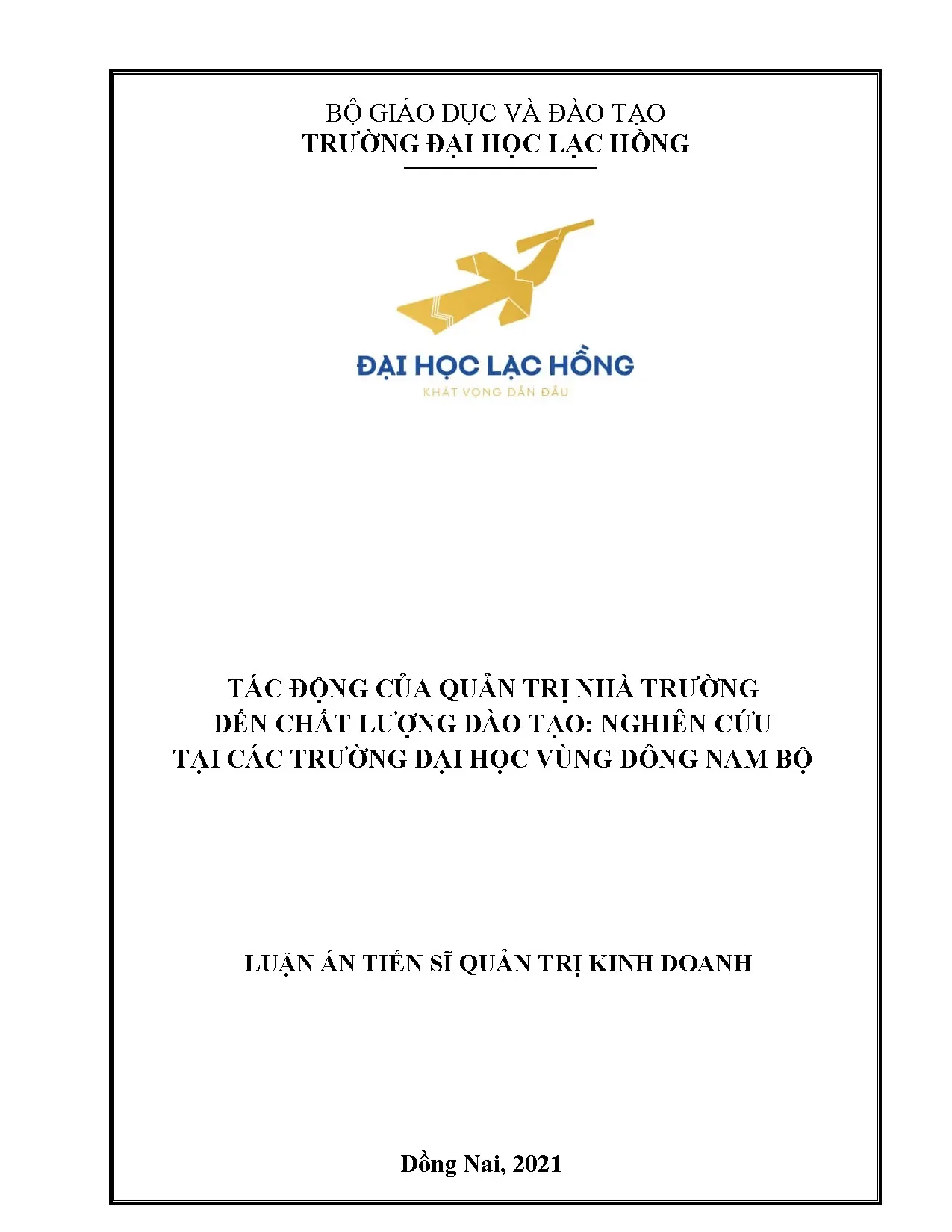 Tác động của quản trị nhà trường đến chất lượng đào tạo nghi