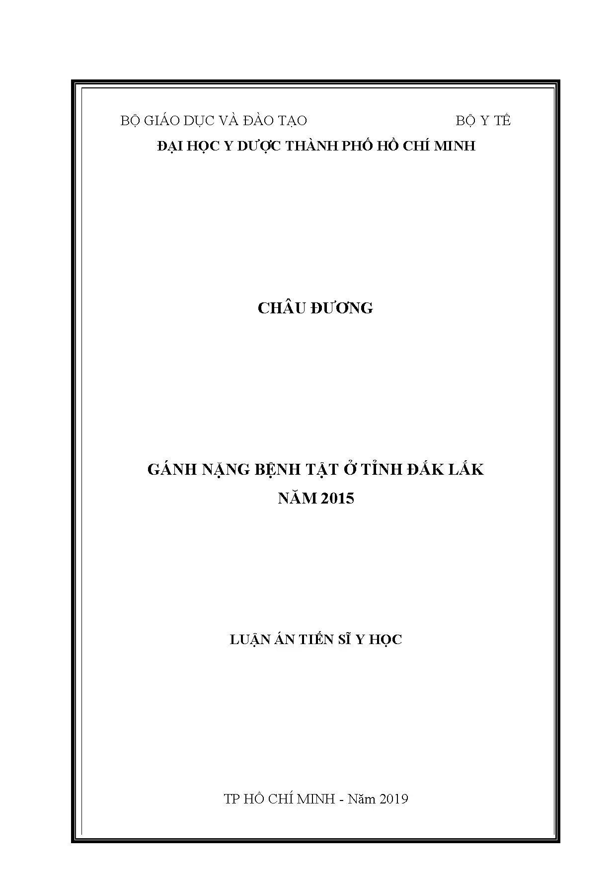 Luận án tiến sĩ gánh nặng bệnh tật ở tỉnh đắk lắk năm 2015