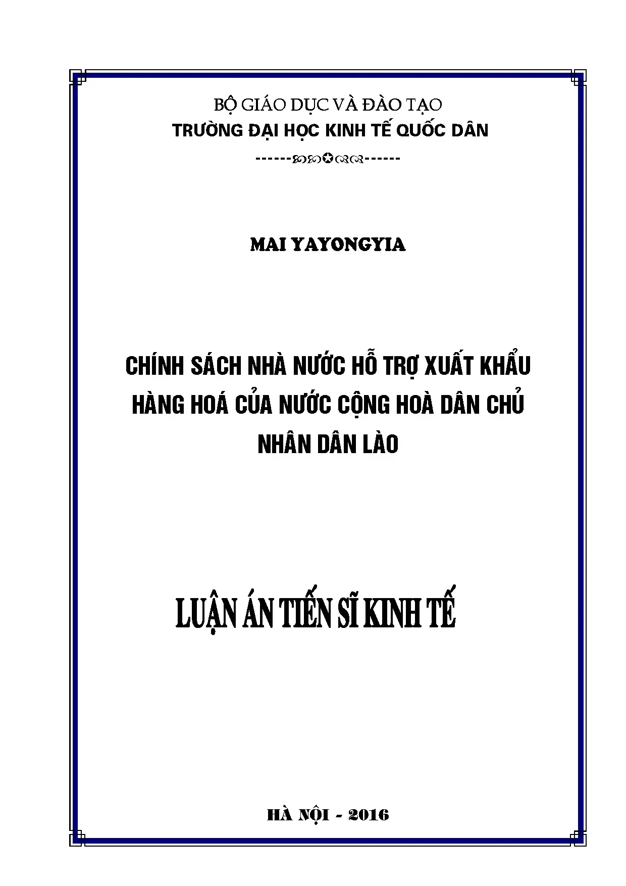 Chính sách Nhà nước hỗ trợ xuất khẩu Lào