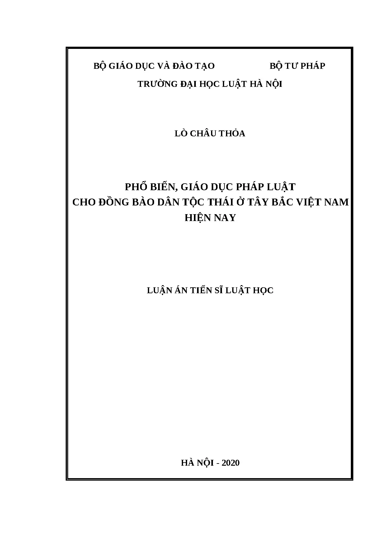 Giáo dục pháp luật cho dân tộc Thái ở Tây Bắc