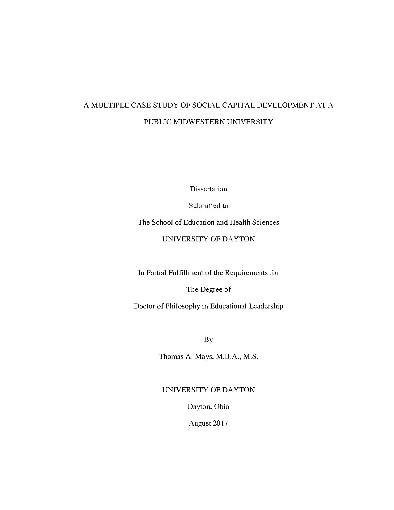 Mays dissertation 2017 revised final format approved lw 7 14