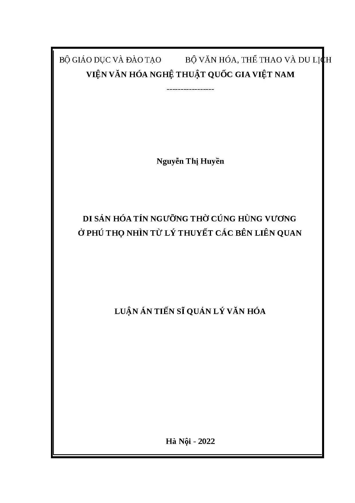 Di sản hóa Tín ngưỡng thờ cúng Hùng Vương ở Phú Thọ