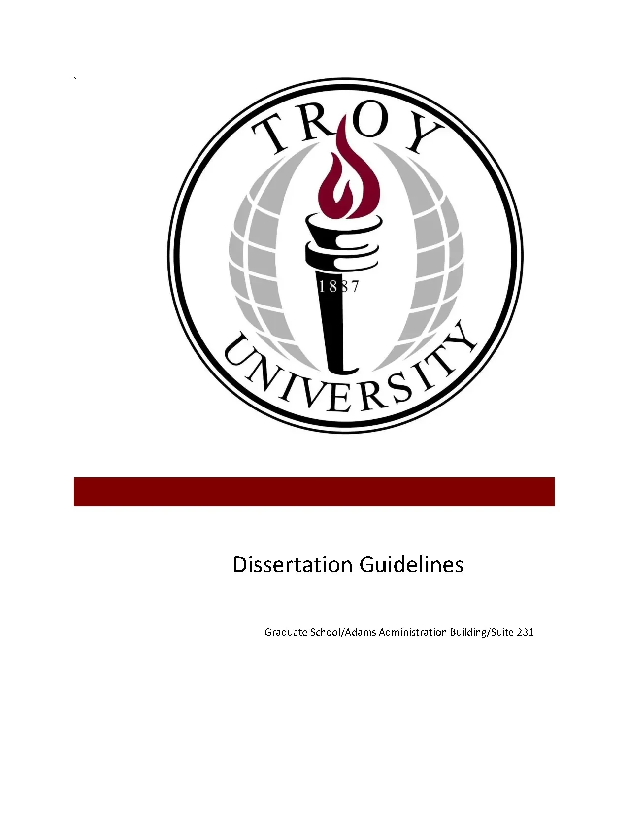 Dissertation guidelines 2020