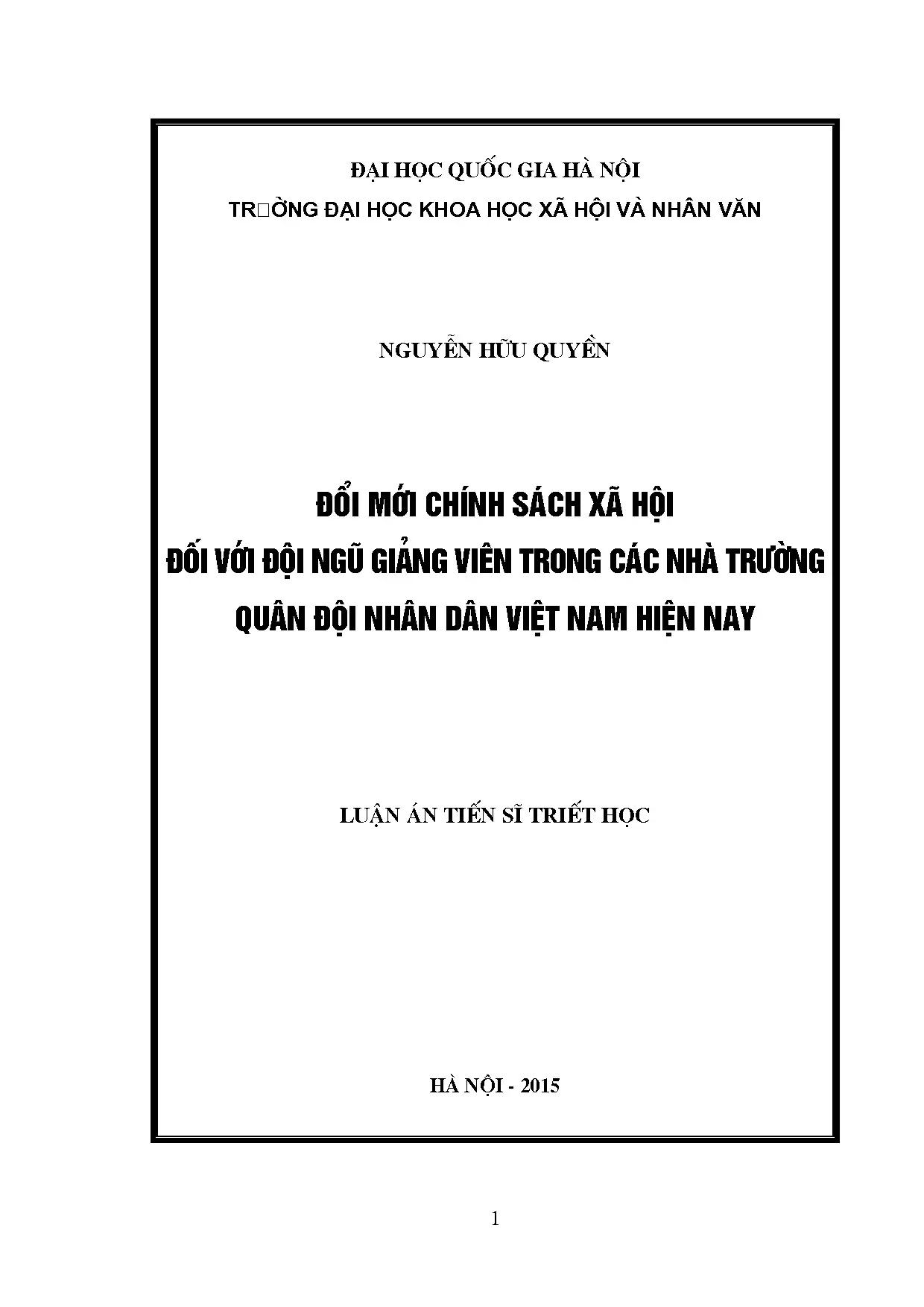 Đổi mới chính sách xã hội giảng viên quân đội Việt Nam