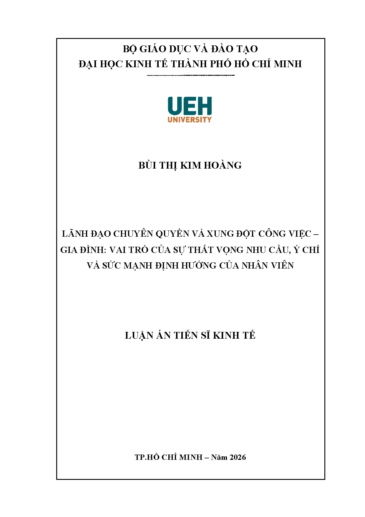 Lãnh đạo chuyên quyền và xung đột công việc-gia đình