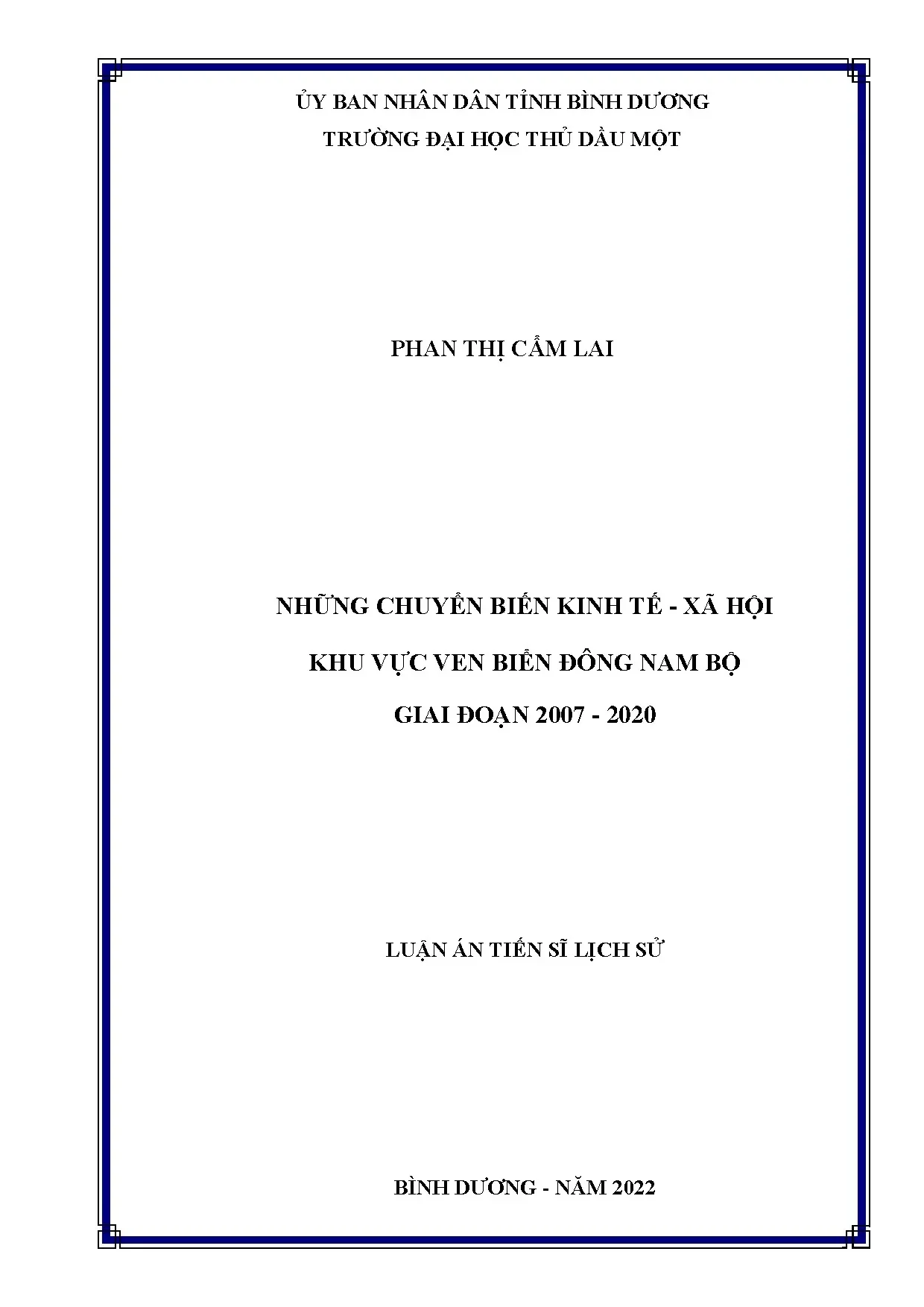 Luận án tiến sĩ những chuyển biến kinh tế xã hội khu vực ven