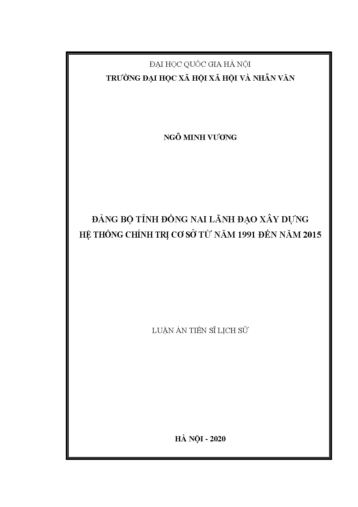 Đảng bộ Đồng Nai lãnh đạo xây dựng hệ thống chính trị cơ sở (1991-2015)
