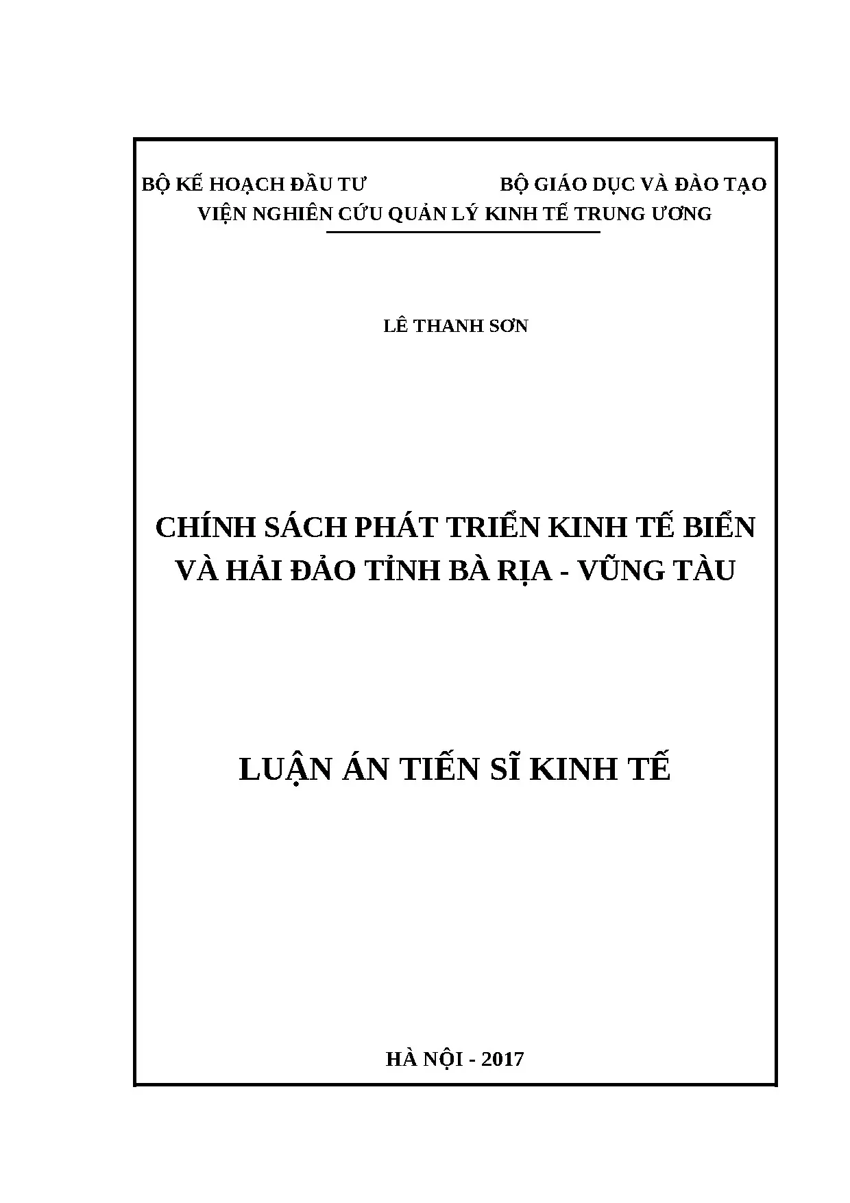 Chính sách phát triển kinh tế biển đảo Bà Rịa - Vũng Tàu