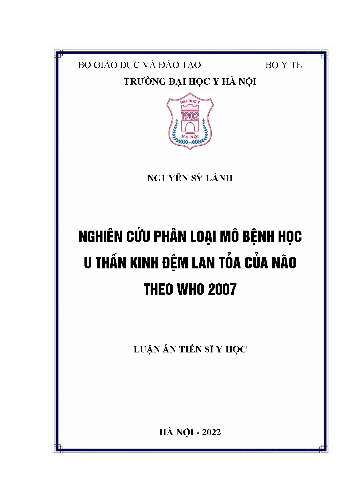 Phân loại mô bệnh học u thần kinh đệm lan tỏa não